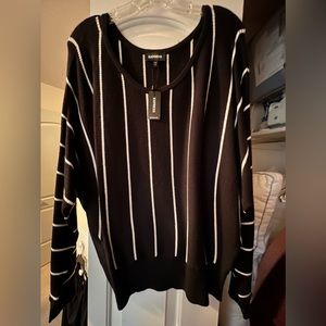Women’s Express Striped Dolman Sleeve Sweater Size L